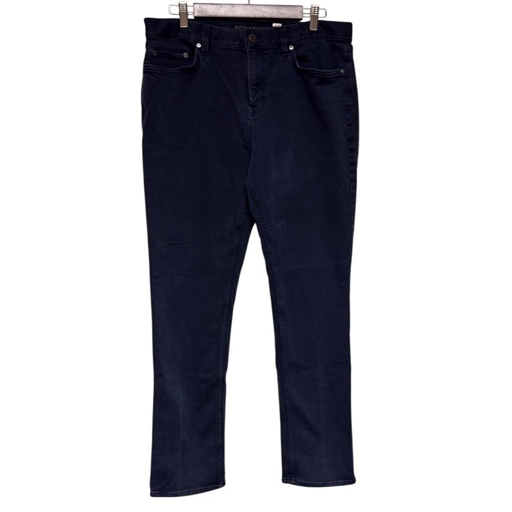 Banana Republic Men's Jeans The Traveler Slim Fit Blue Cotton Size 35 Pants